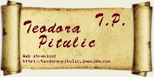 Teodora Pitulić vizit kartica